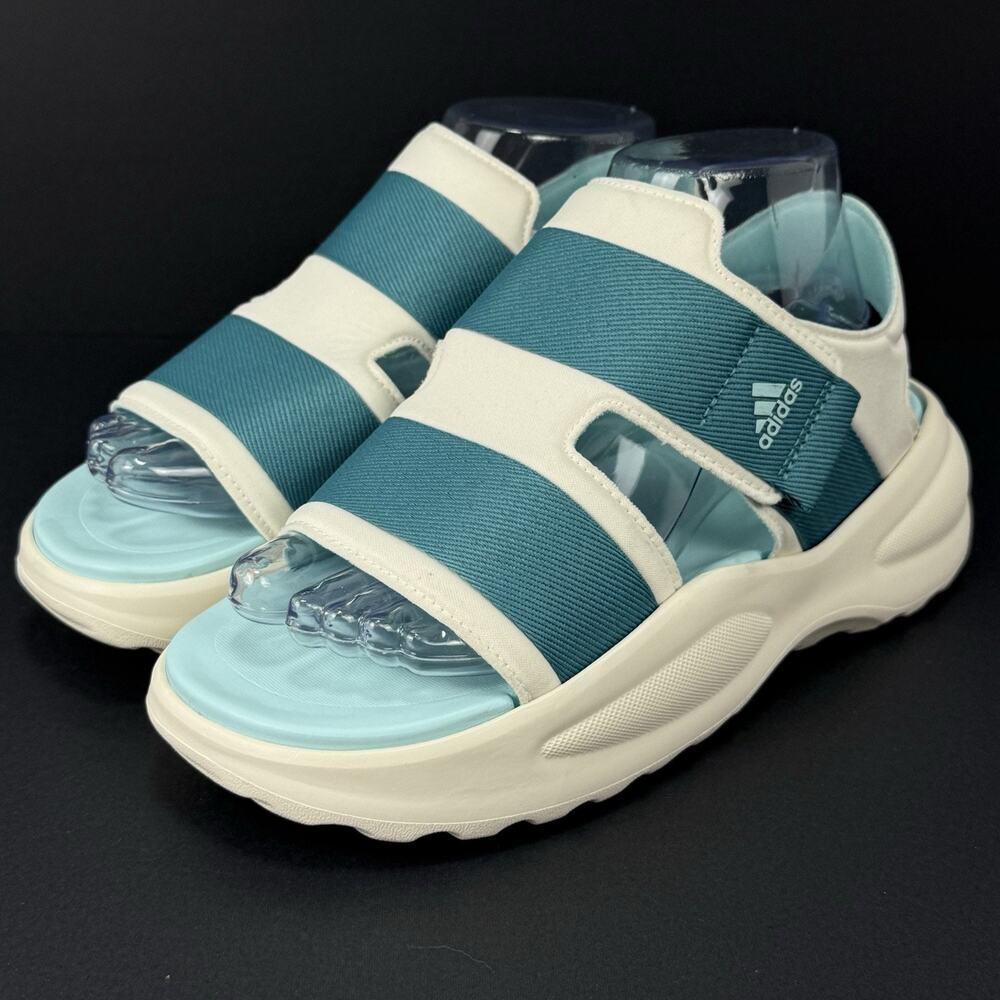 adidas Mehana Kids Size 5 Turquoise White Sandals ID7912 New No Box